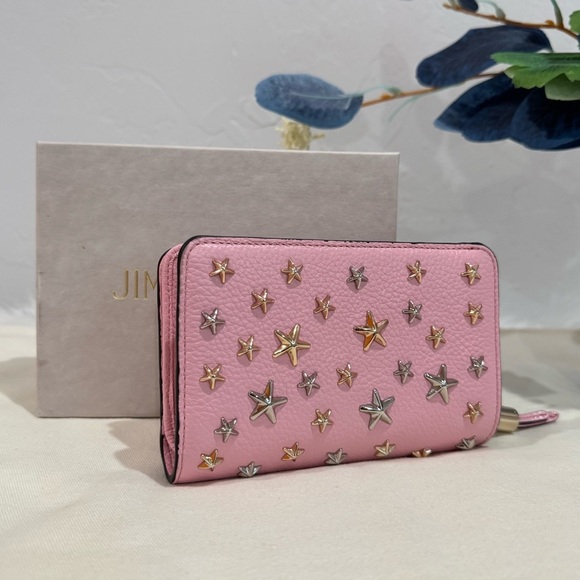 NEW✨Jimmy Choo Star Studded Bifold Compact Wallet - Picture 6 of 16